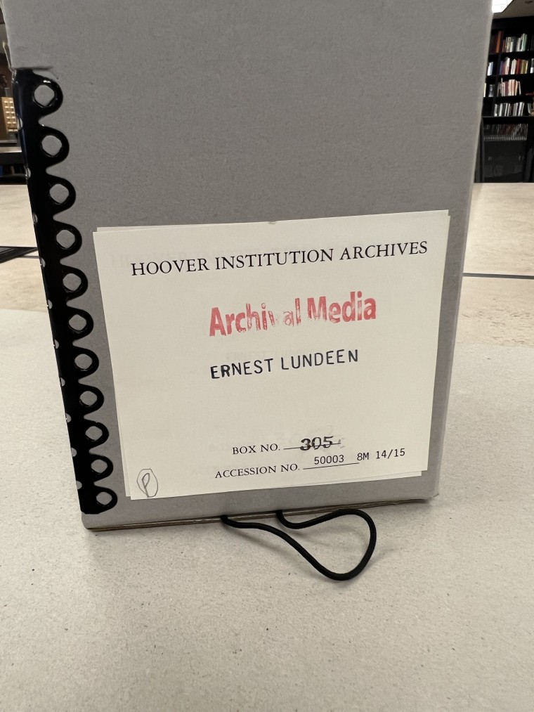 Ernest Lundeen's archives
