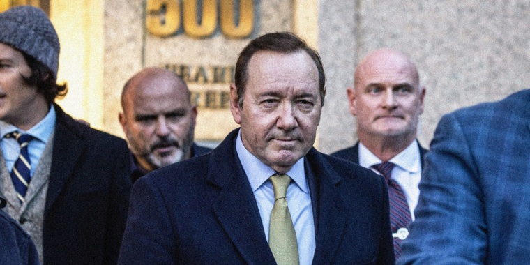 Image: Kevin Spacey leaves United States District Court in New York City.