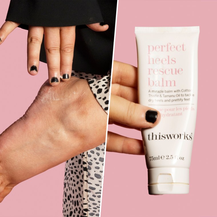 Shop TODAY contributor Allison Wise using the Perfect Heels Rescue Balm.