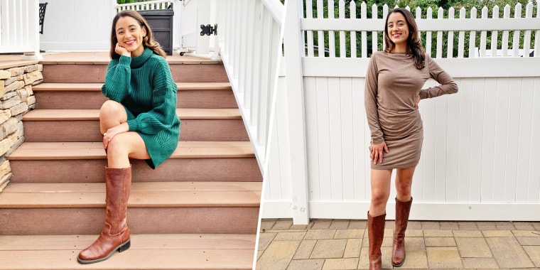 The Cutest Turtleneck Swing Dress For $18