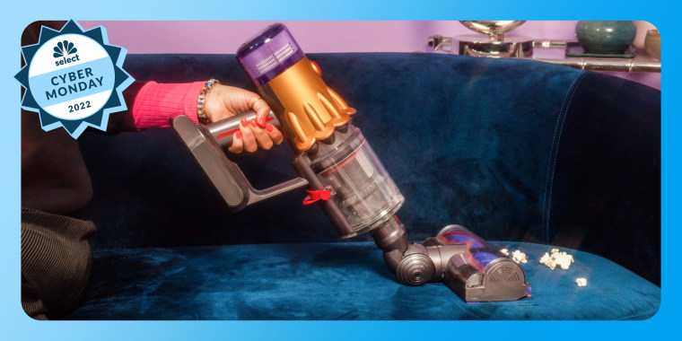 Dyson vacuuming a couch