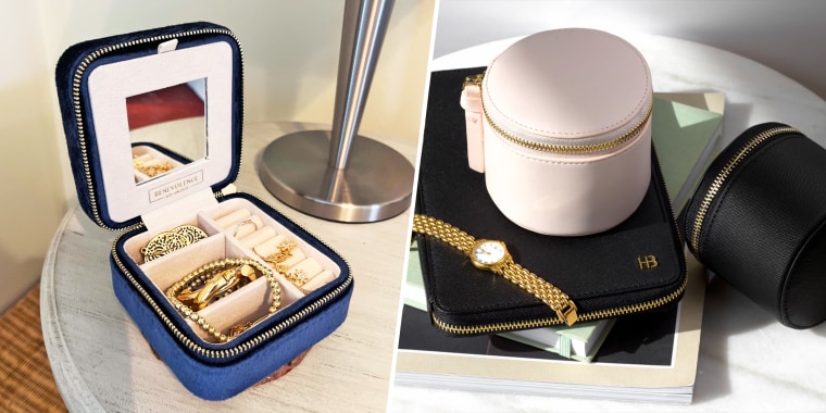Plush Velvet Travel Jewelry Organizer Box | Jewelry Boxes for Women, Travel  Jewelry Case Small | Jew…See more Plush Velvet Travel Jewelry Organizer