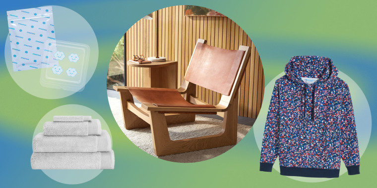 Starface launched its Micro-Cloud pimple patches, sweater from the new Draper James x Bala, towels from the Onsen's Wovey Collection i and Leather Sling Chair from Parachute