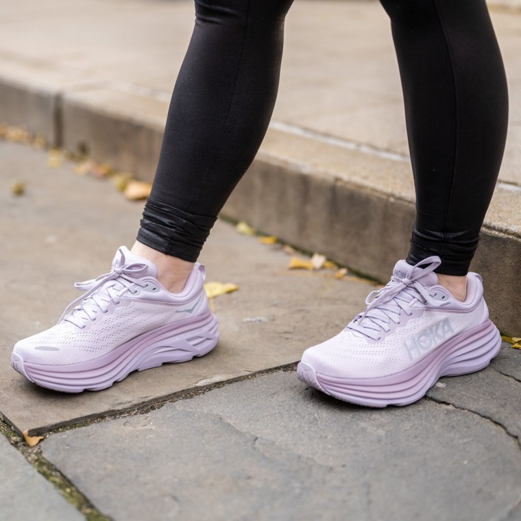 For the average nurse without significant foot or ankle problems, Dr. Meghan Kelly recommends a good supportive shoe with arch support. Hoka shoes, pictured, fall into this category, according to Kelly, who's the assistant professor of foot and ankle surgery at Mount Sinai.