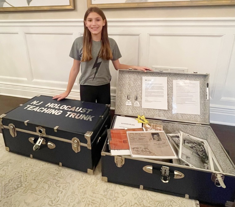 Harli Glatt's great-grandfather, a Holocaust survivor, has died, but she keeps his story alive. She created these Holocaust education trunks to teach students about the genocide that killed 6 million Jews and around 5 million non-Jewish civilians.