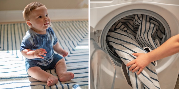 Washable rugs can be cleaned at home using your washing machine, making them a convenient and budget-friendly alternative to traditional rugs.