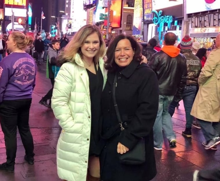 Lauren Boone with her mom, Chantel Boone, in New York City.