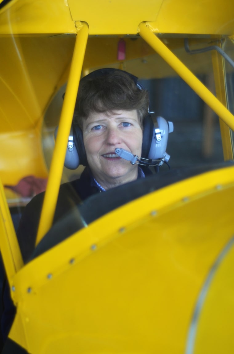 Eileen Bjorkman, now 65, joined the military in 1980. As a flight test engineer, she was one of only a handful of women who flew in fighter airplanes in the 1980s.