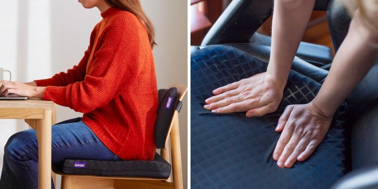 Instead of investing in a new office chair, you can buy a supportive seat cushion to make you more comfortable while sitting all day.
