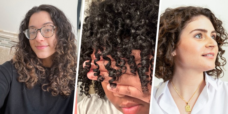 Three images of Women with Curly Hair
