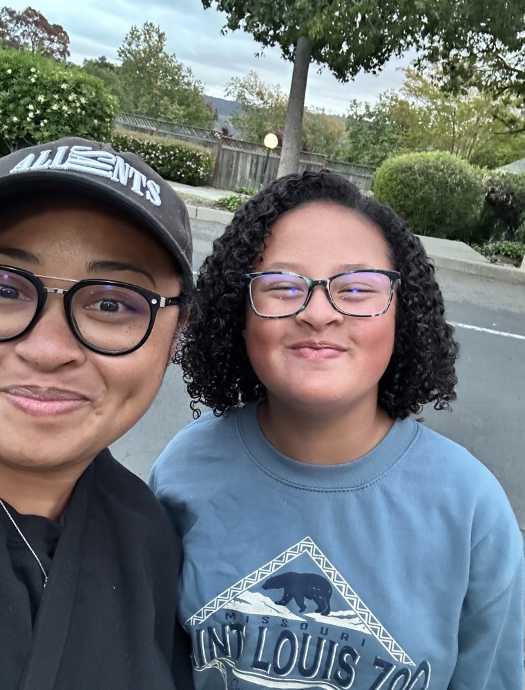 Amira Barger with her 10-year-old daughter, Audrey.