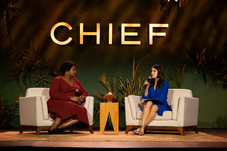 "Morning Joe" reporter Daniela Pierre-Bravo and former Georgia gubernatorial nominee Stacey Abrams at recent conference put together by the women's leadership network, Chief.