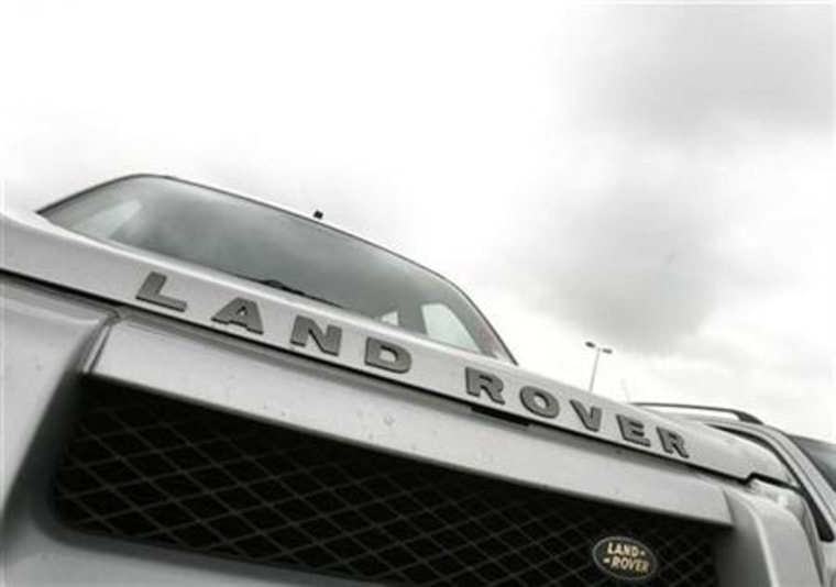The front view of a Land Rover Discovery is seen in Leeds, northern England, earleir this year. Ford is hoping to have a tentative deal to sell its Land Rover and Jaguar operations by September 30, and a pact to dispose of Volvo by the year-end, the New York Times reported. 