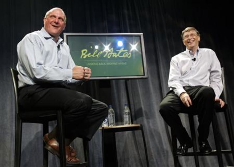Their partnership of Steve Ballmer, left, and Bill Gates was forged at Harvard University, where the pair formed an unlikely friendship.