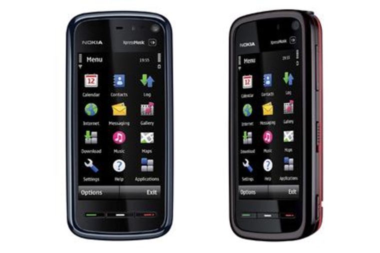 A combination picture of the Nokia 5800 Xpressmusic handset