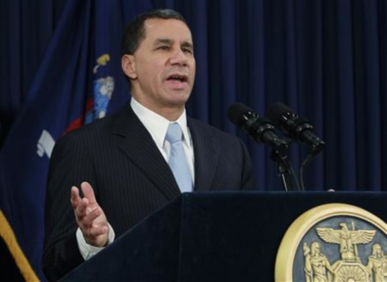 New York Gov. Paterson announces he will withdraw from the state governor's race at his office in New York
