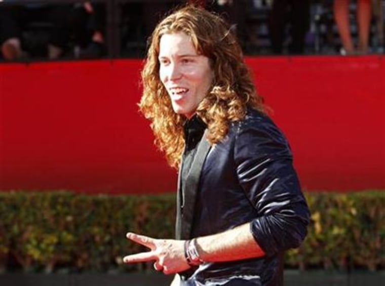 Olympic snowboarding gold medallist Shaun White arrives at the 2010 ESPY Awards in Los Angeles