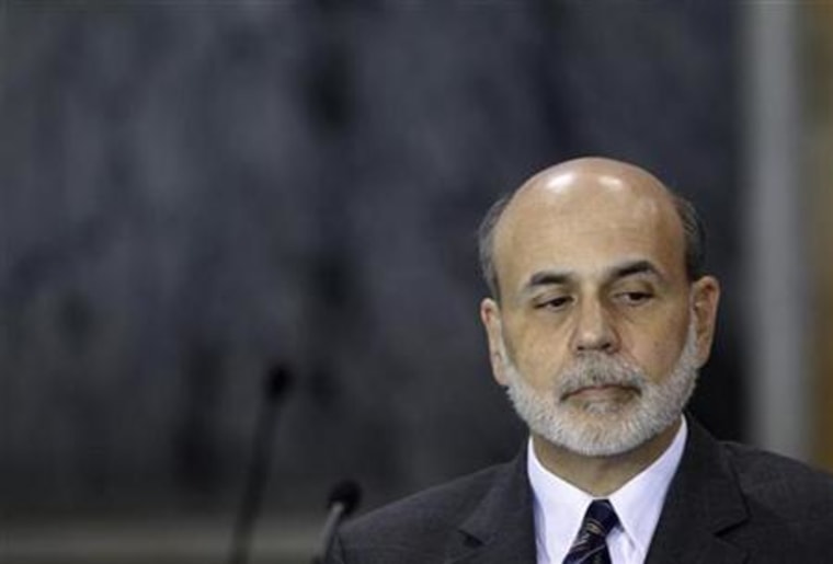 Federal Reserve Chairman Ben Bernanke is pictured at the financial stability oversight council meeting at the Treasury Department in Washington