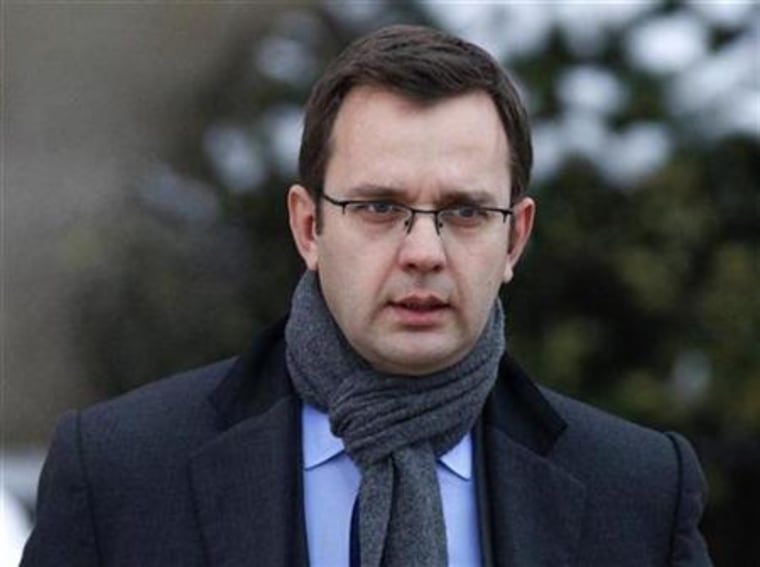 Andy Coulson, Prime Minister David Cameron's director of communications, leaves the High Court in Glasgow, Scotland
