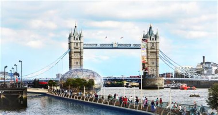 Undated representation of what a floating walkway to open up London's hidden past will look like. REUTERS/Mayor of London handout