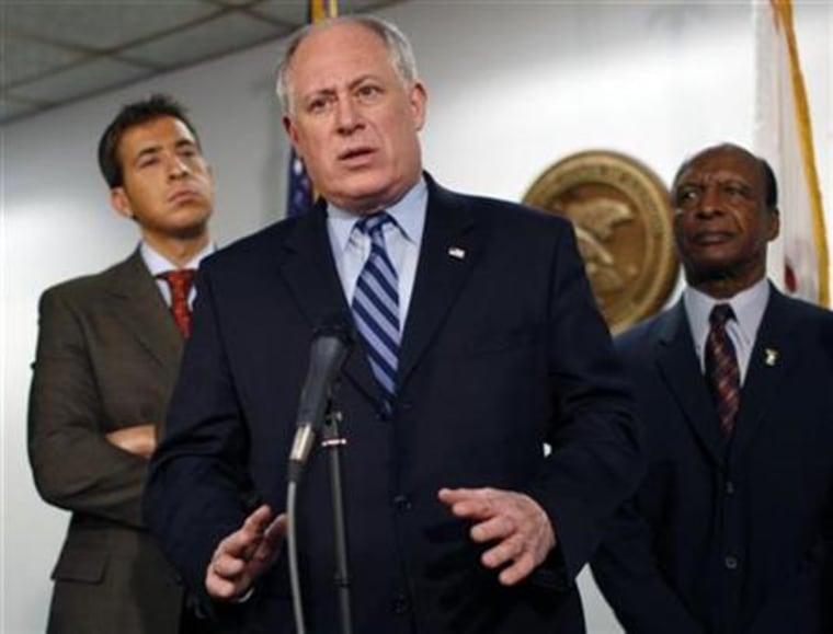 Illinois Governor Pat Quinn speaks during a news conference in his Chicago Office