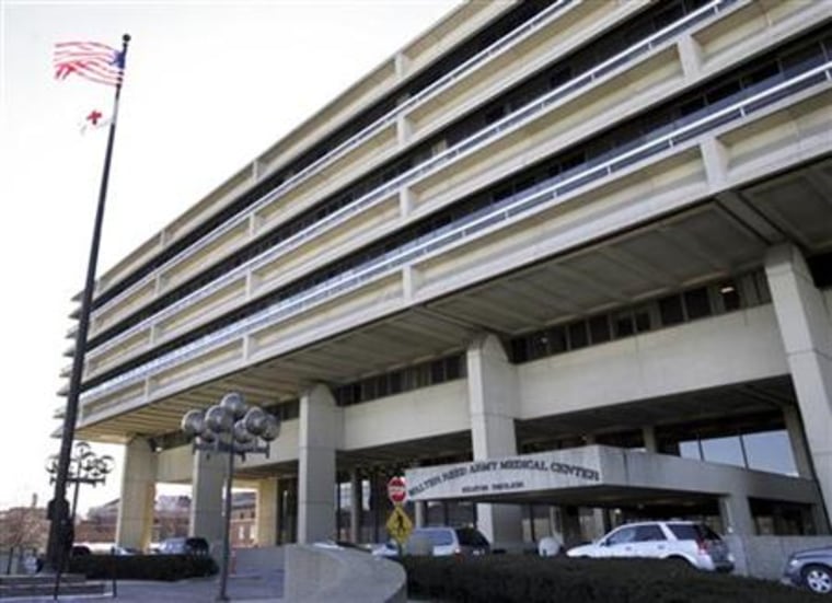 File photo of the main entrance to Walter Reed Army Medical Center in Washington