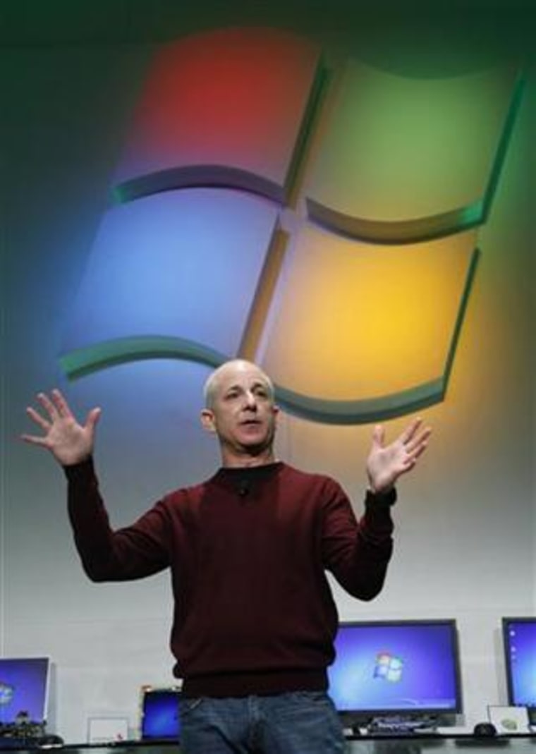 Sinofsky, president of Windows and Windows Live Division at Microsoft, talks at Consumer Electronics Show in Las Vegas