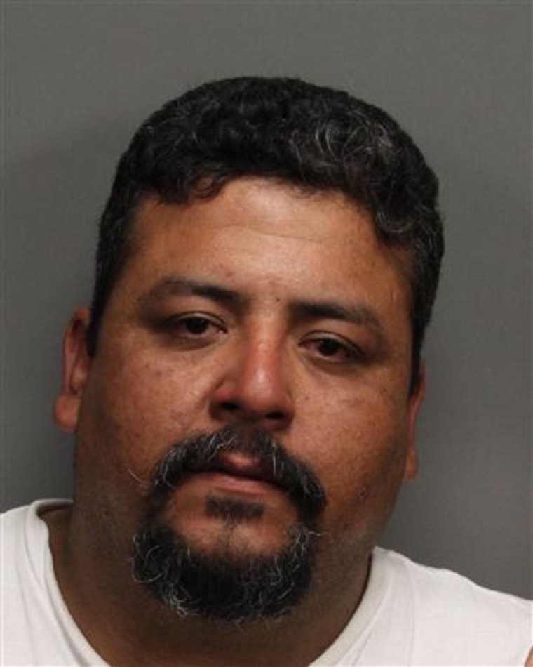 Booking photo of Cesar Villagrana, member of the San Jose chapter of the Hells Angels motorcycle club
