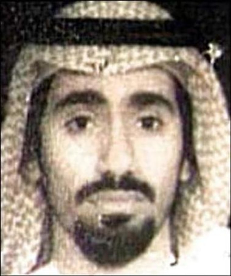 File photo of Abd al-Rahim al-Nashiri, a suspect in the USS Cole bombing who is being held at Guantanamo naval base