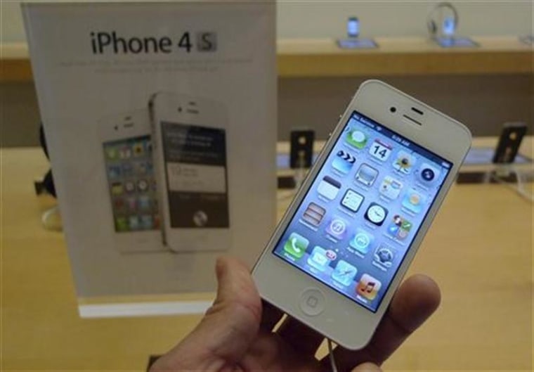 An iPhone 4S is shown on display at an Apple Store in Clarendon
