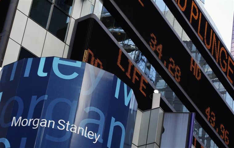 The outside of the Morgan Stanley offices is seen in New York
