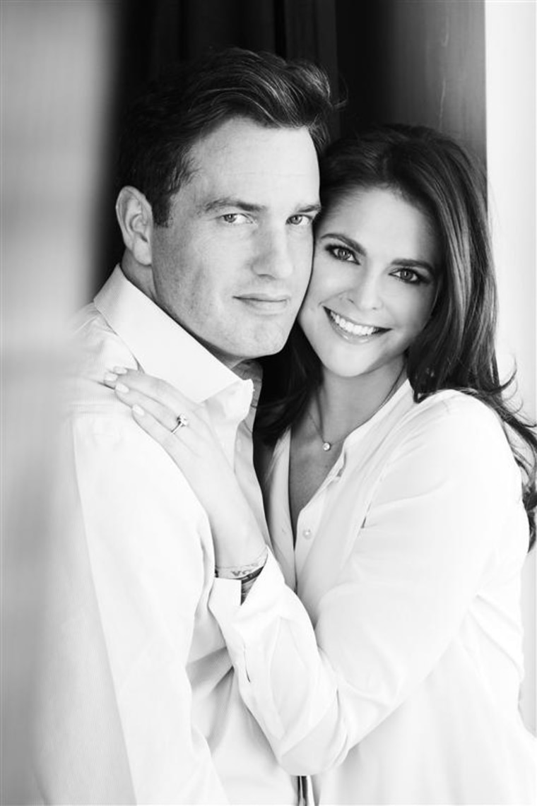 A handout photo showing Princess Madeleine and Christopher O'Neill posing in New York