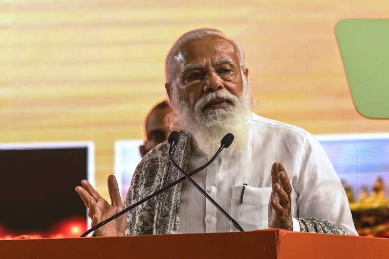 Image: Indian Prime Minister Narendra Modi speaks in Kolkata