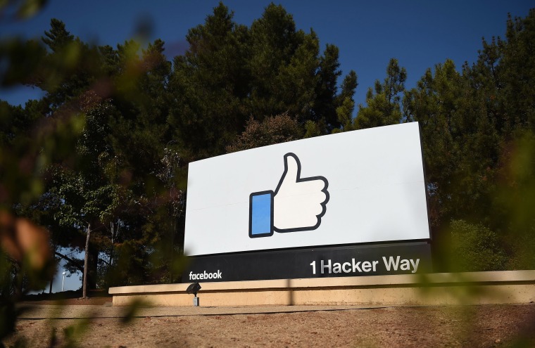 Image: The Facebook "like" sign is seen at Facebook's corporate headquarters campus in Menlo Park, Calif.