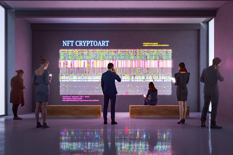 An illustration of NFT-based art.