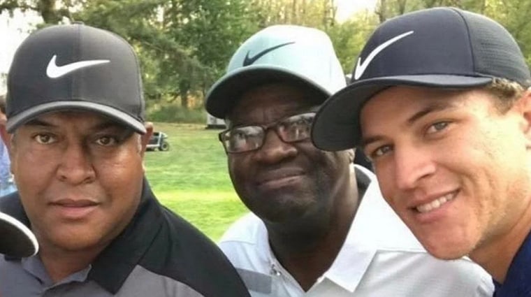 Cameron Champ, right, was taught the game by his grandfather, the late Mack Champ, center, and is supported by his father, Jeff Champ.