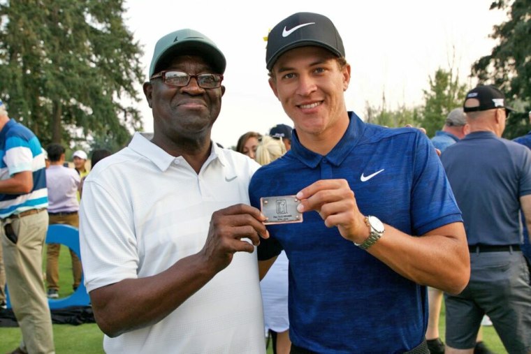 Cameron Champ, right, was taught the game by his grandfather, the late Mack Champ.