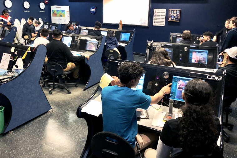 Kingsbridge International Students at Mission Control Center: ﻿Alejandro Mundo's students visited the NYC Center of Aerospace and Applied Mathematics in 2019.