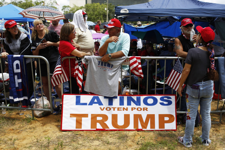 People attend a rally for President Donald Trump in Orlando, Fla., on  June 18, 2019.