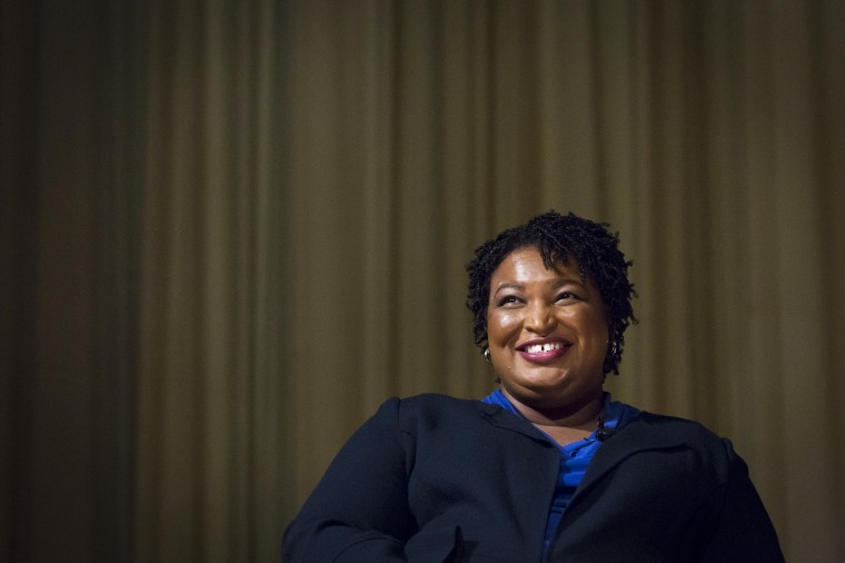 Stacey Abrams at The Carter Center on April 23, 2019, in Atlanta.