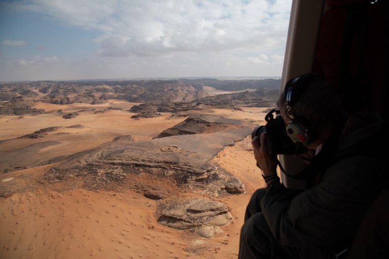 Researchers are documenting the mustatils and other ancient rock constructions by satellite photographs, helicopter reconnaissance and ground surveys.