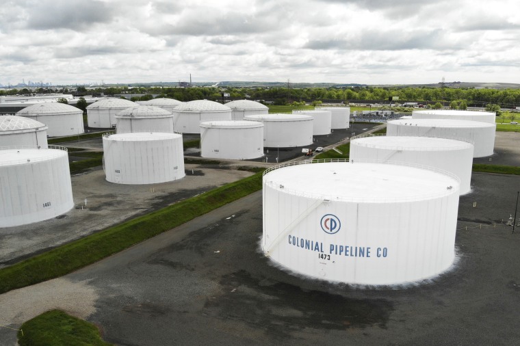 Colonial Pipeline storage tanks in Woodbridge, N.J., May 10, 2021.
