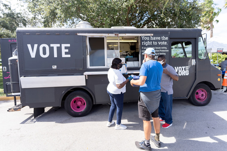 Vote.org Food Trucks Deliver Tacos And Water To Miami Voters In Line On Election Day