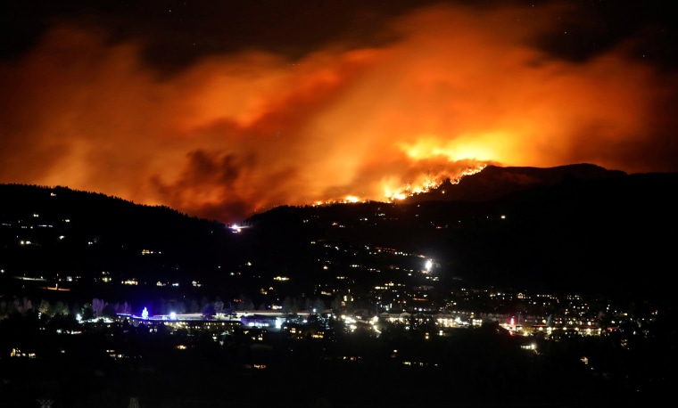 Image: Cameron Peak Fire burns outside Estes Park