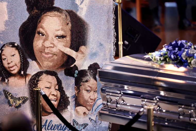 The funeral service for 16-year-old Ma'Khia Bryant at the First Church of God on April 30, 2021 in Columbus, Ohio.
