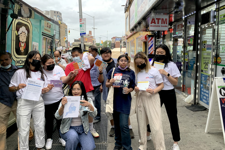 Get-out-the-vote initiatives in predominantly Asian American neighborhoods are not only aimed at registering people to vote but also teaching them about ranked-choice voting.