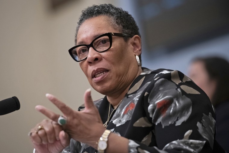 Secretary of the Department of Housing and Urban Development Marcia Fudge testifies during a House Budget Committee hearing on June 23, 2021.