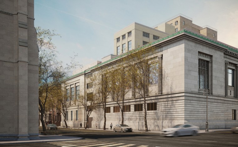 Rendering of the New-York Historical Society’s expansion project, as seen from Central Park West.