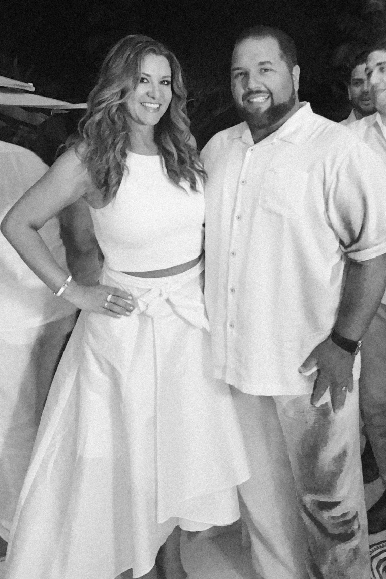 Teddy Bernal and Diana at a wedding in the Dominican Republic.