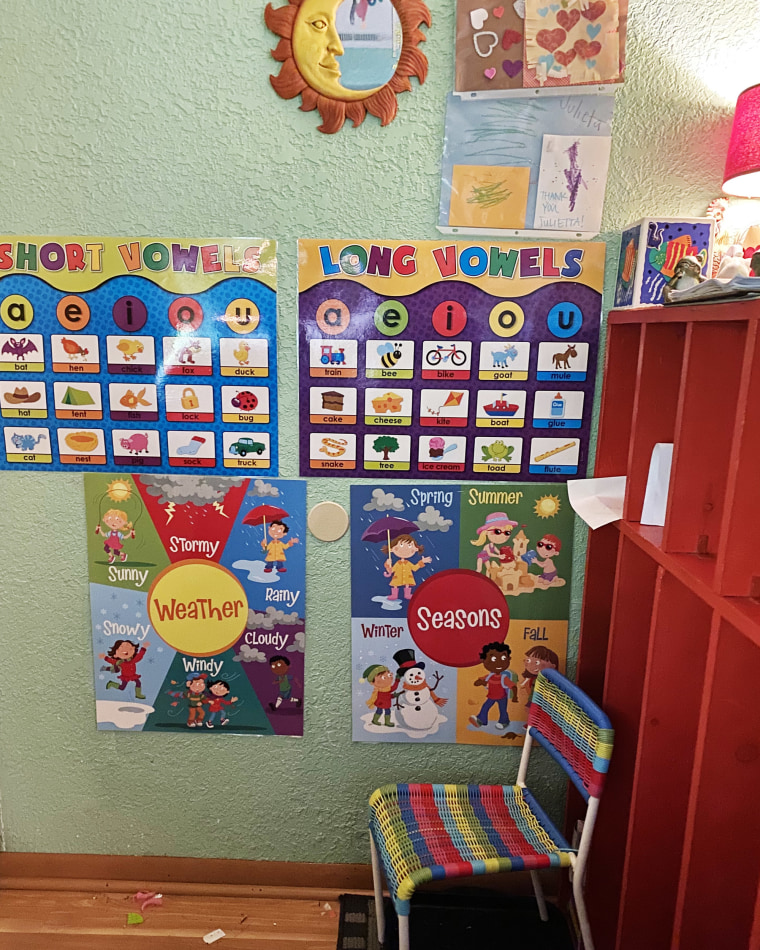 Image: An early learning space for young children set up in the home of Julieta Baxin-Pucheta, a Family, Friend, and Neighbor childcare provider in Minneapolis on June 22. 2021.